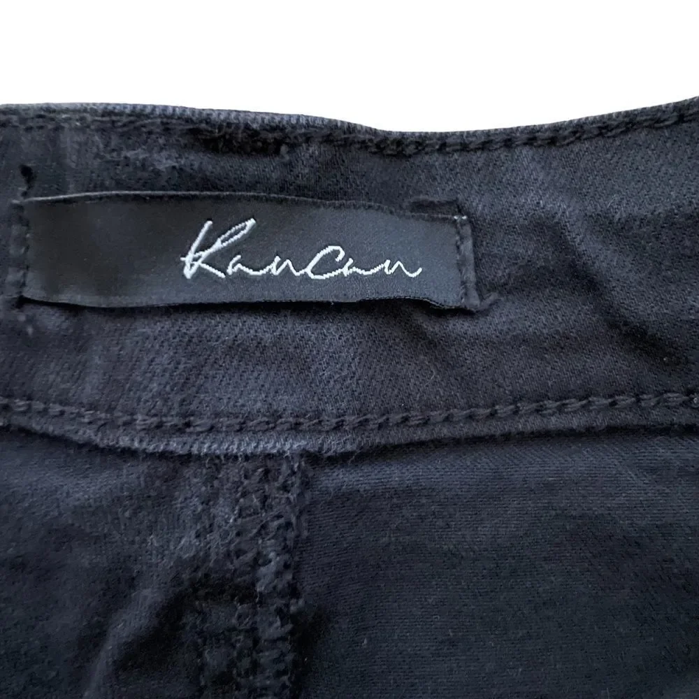 KanCan ~ Black Denim Cut off Shorts ~ size 24 - Picture 4 of 9